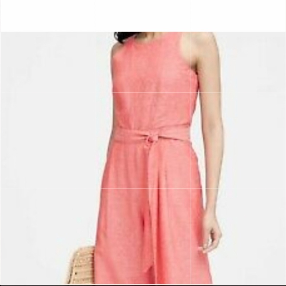Banana Republic Cropped Linen Jumpsuit